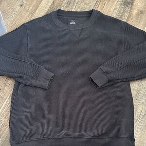 waffle knit sweatshirt